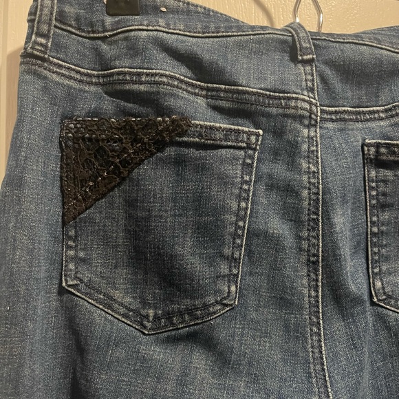 Chico's Blue Jeans with Black Embellishments - Picture 5 of 6